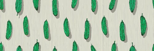 Hand drawn Cucumber seamless pattern