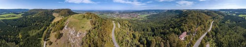 The Lochen Pass and Weilstetten in the foreground