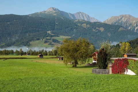 Morning fog on the Wetterstein mountains