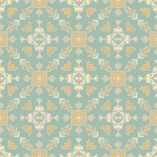 Traditional Georgian folk art embroidery vector pattern