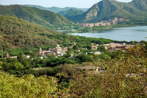 Aerial view of the Jaipur city from the Nahargarh fort