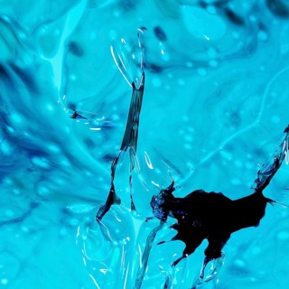 Crystalline background water with icicles