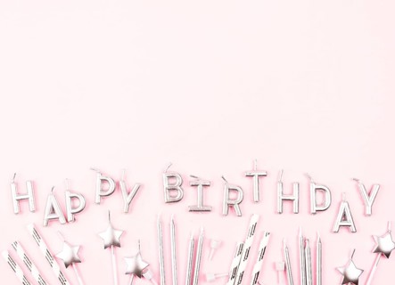 Flat lay birthday candles with copy space