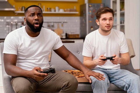 Friends playing video games tv