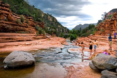 Swimming in Slide rock park