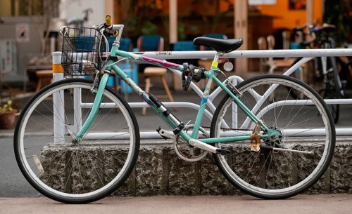 Beautiful bicycle with basket