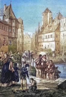 Arrival of the Breitopf by ship from Zurich in Strasbourg