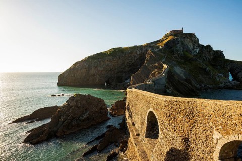 Chapel on an island and cliff