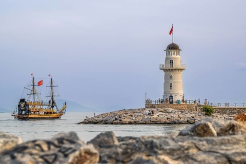 Lighthouse and Marina in Alanya