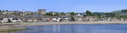 The town Stonehaven and beach in Aberdeenshire