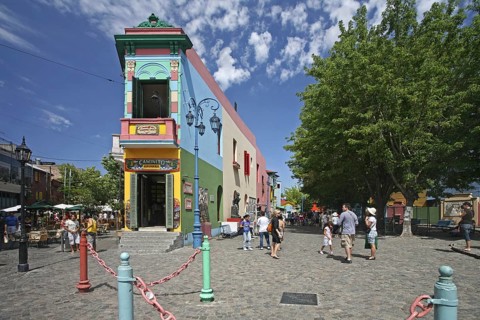 The Caminito of tango lore in the barrio La Boca