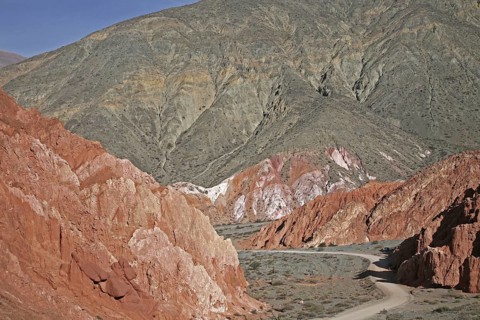 Dirt road around the village Purmamarca