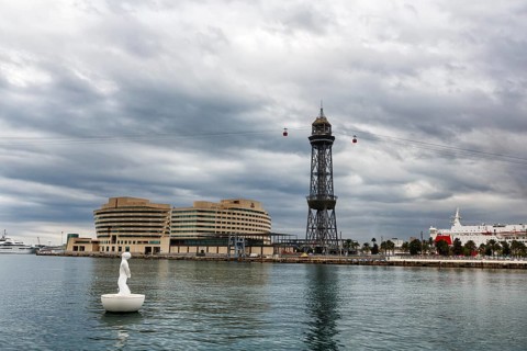 Buoy floating in the harbour