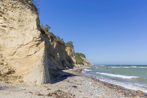 Eroded sea cliff on the island Hiddensee
