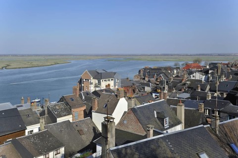 View over the town Saint-Valery-sur-Somme