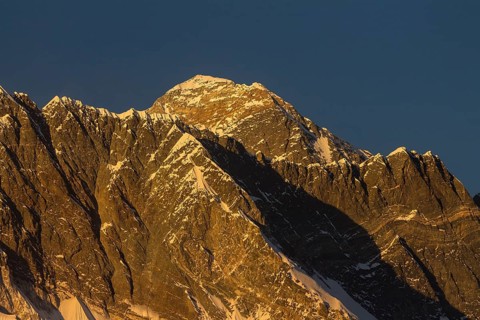 The upper part of Mount Everest