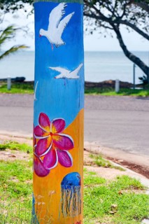 Art on lamppost