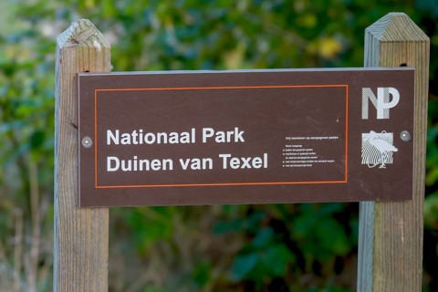 Signpost Nationaal Park Duinen van Texel