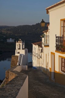 Alley along city wall in the town Mertola