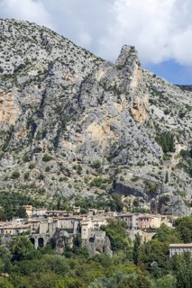 The village Moustiers-Sainte-Marie in the Alpes-de-Haute-Provence