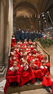 Quempas singing of the Braunschweig Cathedral Singing School for Advent in Braunschweig Cathedral
