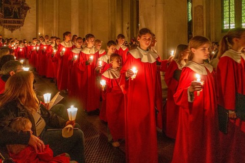 Quempas singing of the Braunschweig Cathedral Singing School for Advent in Braunschweig Cathedral