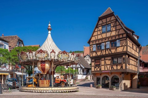 Half-timbered ensemble on Place de l Etoile