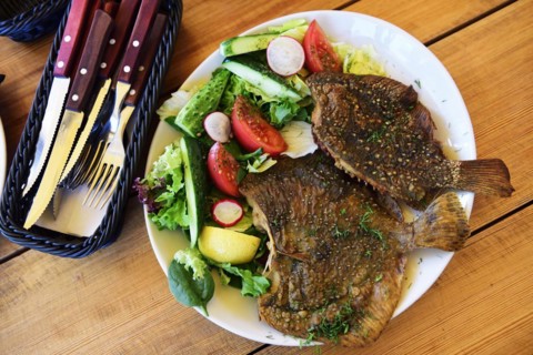 Smoked turbot