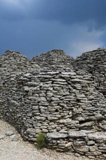 The restored village des Bories with its traditional stone Gallic huts