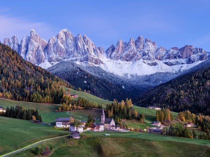 Church of St. Magdalena at the blue hour