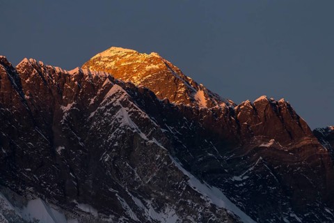 The upper part of Mount Everest