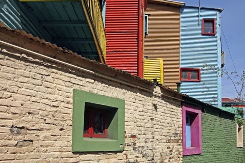 Colourful houses in the barrio La Boca