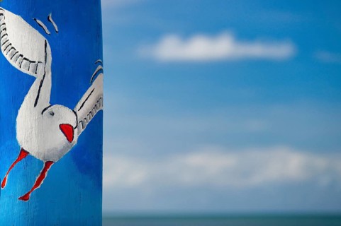 Art on lamppost