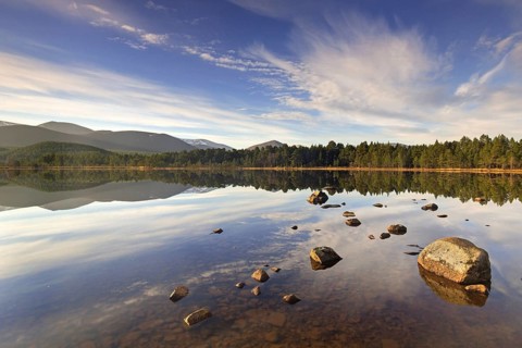 Loch Morlich and Cairngorm Mountains