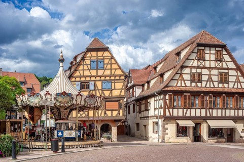 Half-timbered ensemble on Place de l Etoile