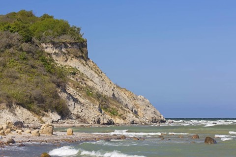 Eroded sea cliff on the island Hiddensee