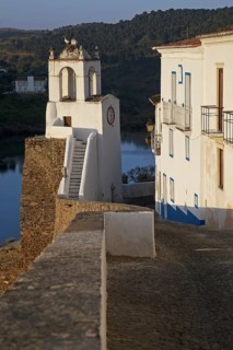 Alley along city wall in the town Mertola