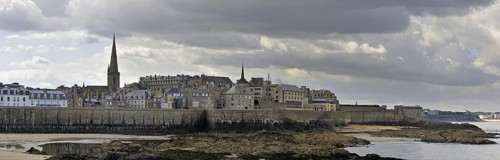 View over the walled city Saint-Malo