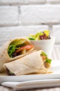 Kafta shawarma chicken pita wrap roll sandwich traditional arab mid east food