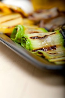 Grilled assorted vegetables dressed with extra virgin olive oil
