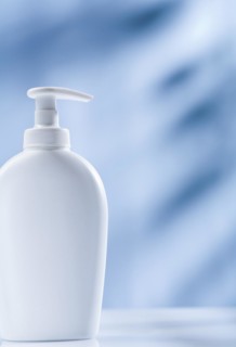 A white skin care spray