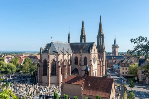 View from the National Monument of the Forcibly Incorporated to the Church of St Peter and Paul