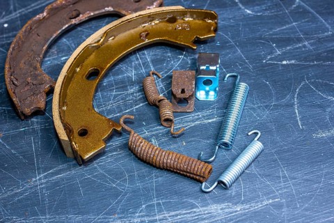 Hand parking brake pad replacement concept