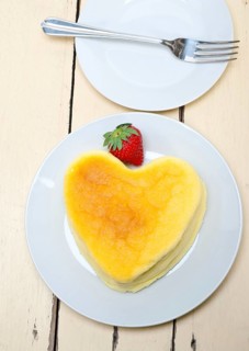 Heart shaped cheesecake with strawberryes ideal cake for valentine day