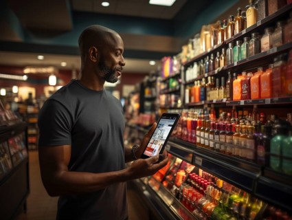 Purchasing and control with your cell phone while shopping