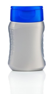 Gray plastical bottle isolated
