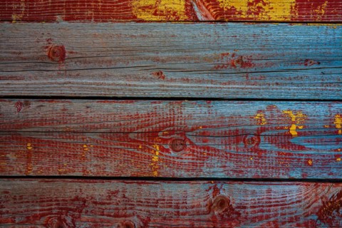 Old painted wooden board