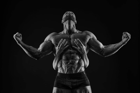 Perfect abdomen. Female hands embracing