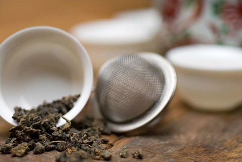 Dry green chinese tea set