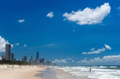 Beach in fine weather